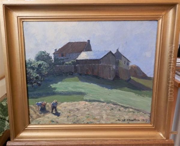 La Cueillette Oil Painting by Rene Mallia