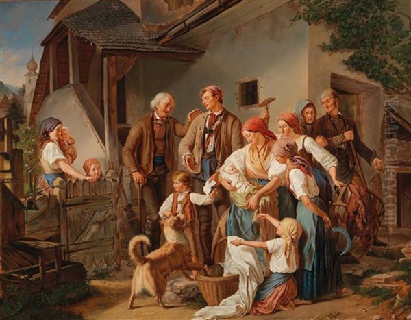 The Foundling Oil Painting by Ferdinand Mallitsch