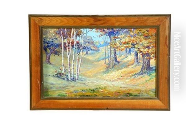 Autumn Trees Oil Painting by Gustav Nathaniel Malm