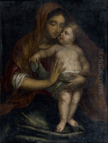 Vierge A L'enfant Oil Painting by Vincent Malo the Elder