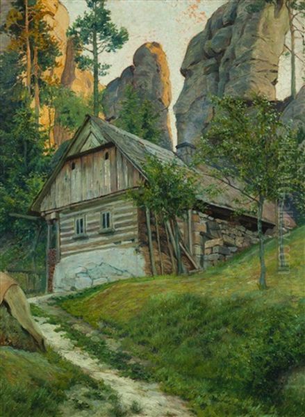 Motiv Aus Dem Bohmischen Paradies Oil Painting by Vaclav Maly