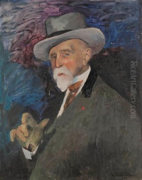 Portrait Presume Du Prince Petr Mikhailovitch Wolkonsky 1930 Oil Painting by Filip Malyavin