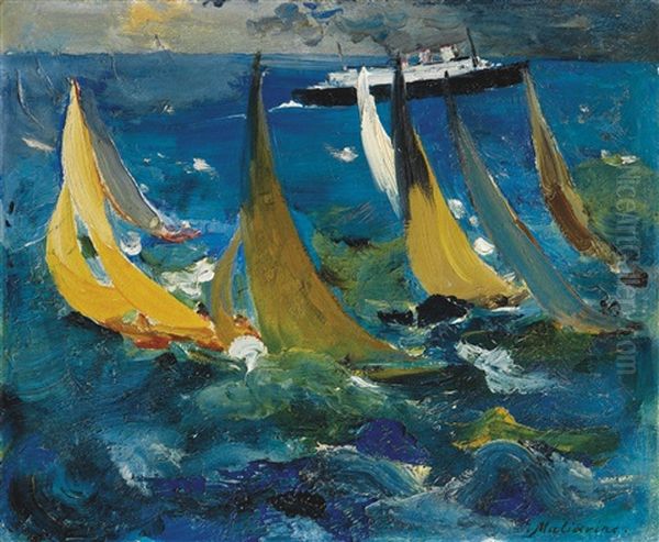 Regatta Oil Painting by Filip Malyavin