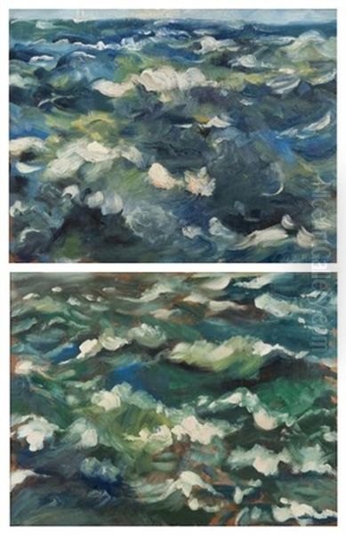 Les Vagues (pair) Oil Painting by Filip Malyavin