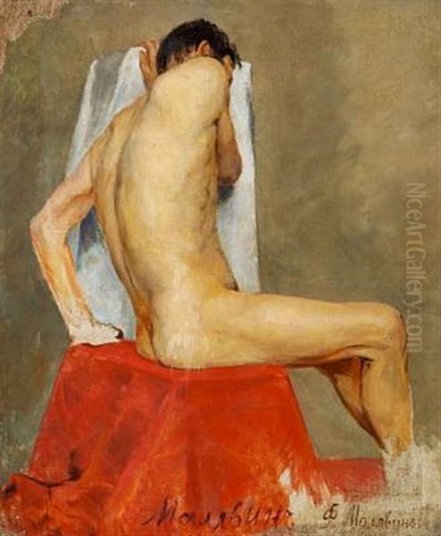 A Male Nude Oil Painting by Filip Malyavin