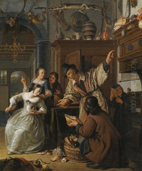 The Curiosity Seller Oil Painting by Cornelis De Man