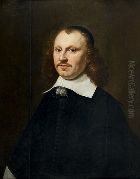 Portrait D'homme Au Col Blanc Oil Painting by Cornelis De Man