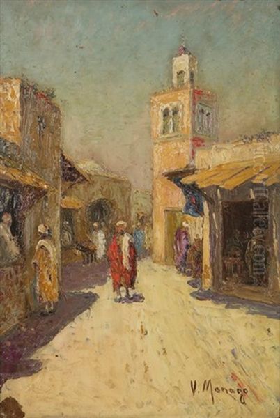 Rue Animee En Orient Oil Painting by Vincent Manago