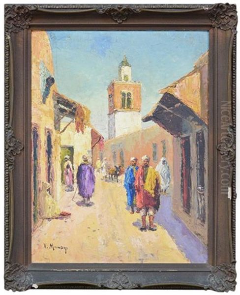 Street Scene, Morocco Oil Painting by Vincent Manago