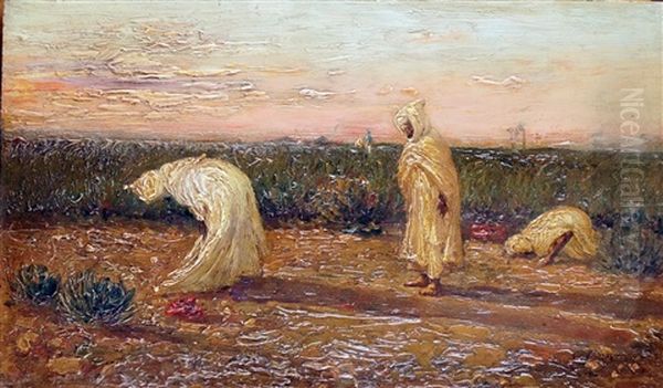 Priere Du Soir Au Maroc Oil Painting by Vincent Manago