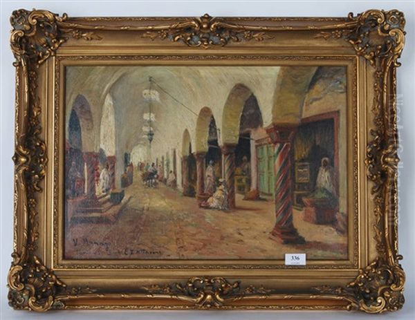 Tunis, Le Souk El Attaeime Oil Painting by Vincent Manago