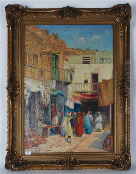 Tunisie, Une Rue A Sfax Oil Painting by Vincent Manago