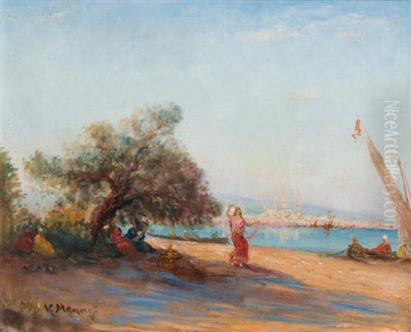 Danseuse Sur Le Bosphore, Istambul Oil Painting by Vincent Manago