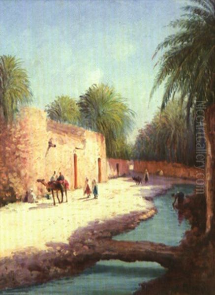 Dans La Palmeraie Oil Painting by Vincent Manago