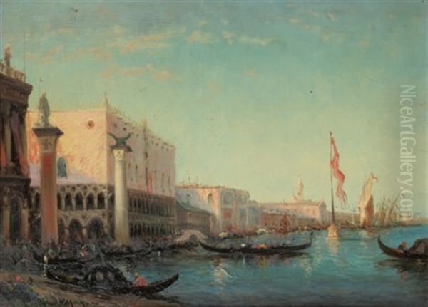 Le Palais Des Doges A Venise Oil Painting by Vincent Manago