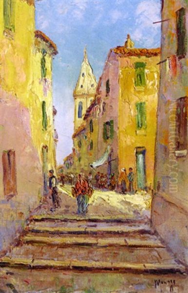 Rue En Espagne Oil Painting by Vincent Manago