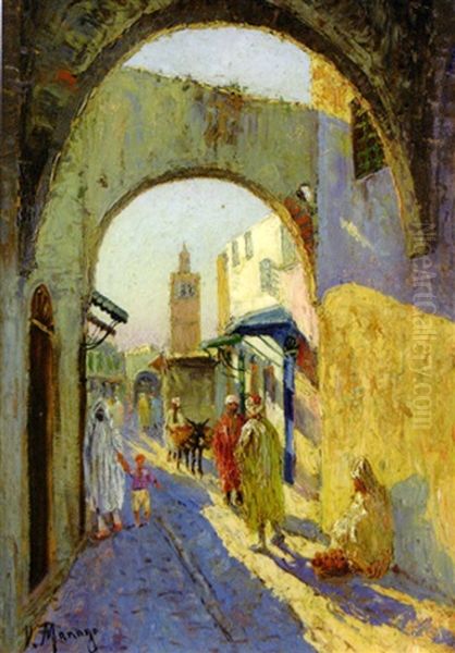 Rue Dans La Medina Oil Painting by Vincent Manago