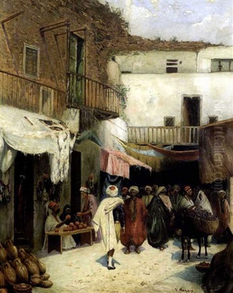 Une Rue De Sfax Oil Painting by Vincent Manago