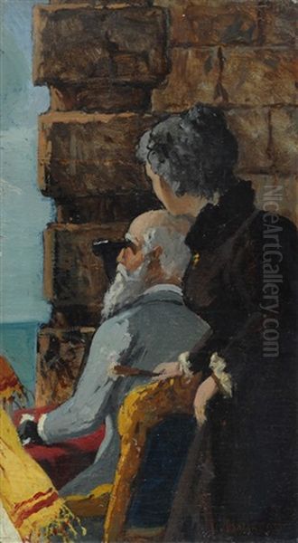 In Famiglia Oil Painting by Ugo Manaresi