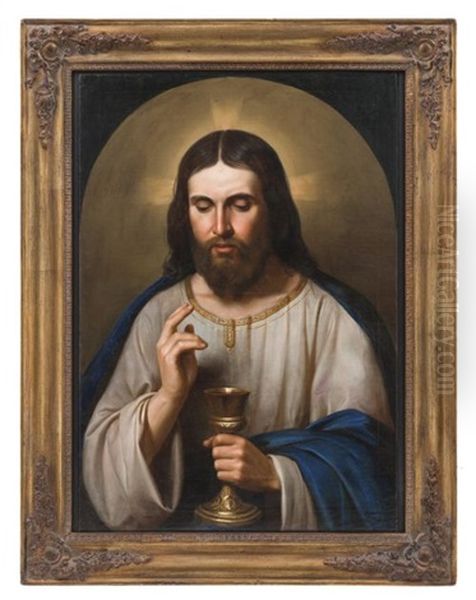 Cristo Eucaristico Oil Painting by Juan Manchola