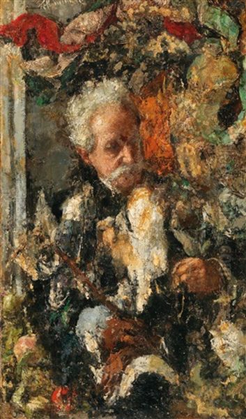 Portrait Of Don Paolo Oil Painting by Antonio Mancini