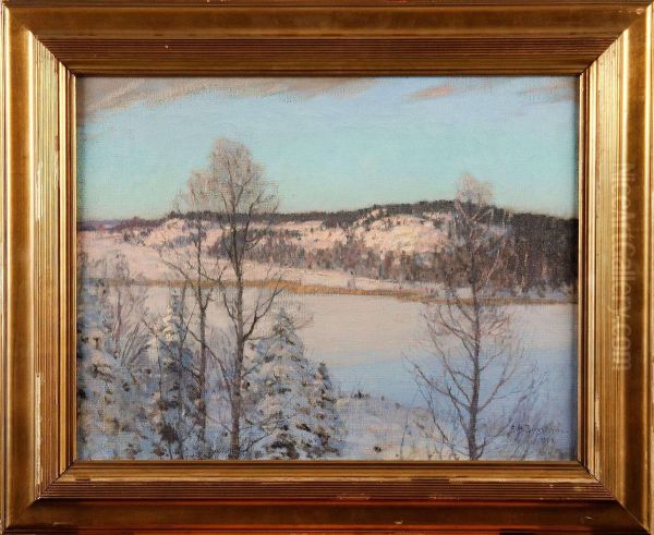 Signerad Och Daterad Alf.bergstrom Oil Painting by Alfred Bergstrom