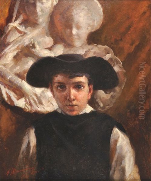 Retrato De Joven Monastico Oil Painting by Antonio Mancini