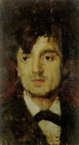 Ritratto Di Giovane Uomo Oil Painting by Antonio Mancini