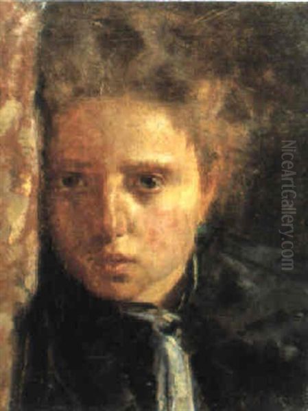 Adolescente Oil Painting by Antonio Mancini