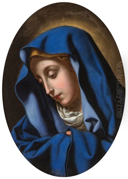 Madonna Genannt Del Dito, Nach Carlo Dolci Oil Painting by Bartolommeo Mancini