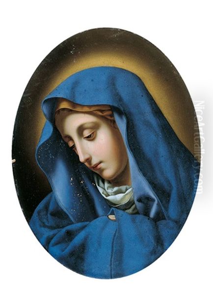 Madonna (after Carlo Dolci) Oil Painting by Bartolommeo Mancini