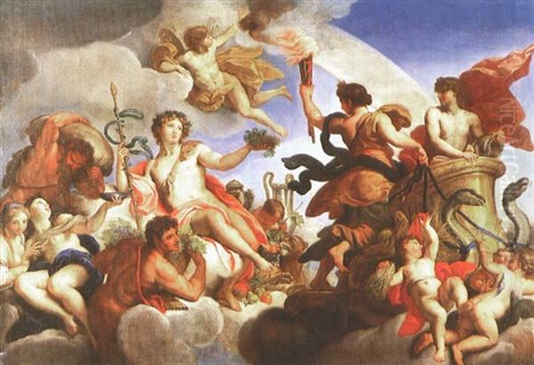 Le Triomphe De Bacchus Oil Painting by Francesco Mancini