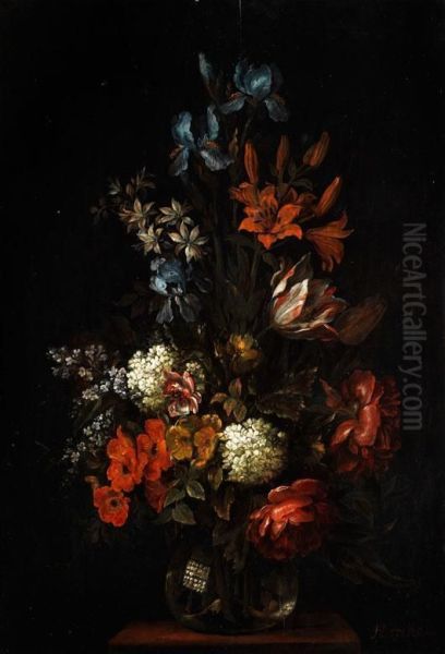 Blumenstilleben Oil Painting by Heinrich Berichau