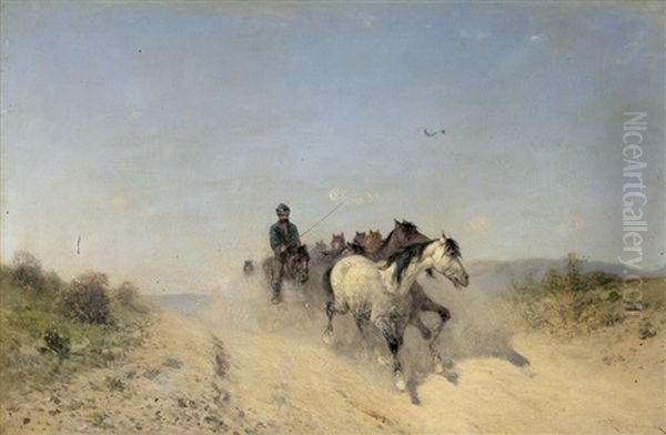 Pferdetreiber In Der Campagna Oil Painting by Francesco Mancini