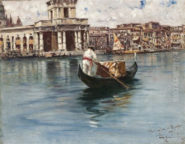 Venedig, Canal Grande Oil Painting by Francesco Mancini