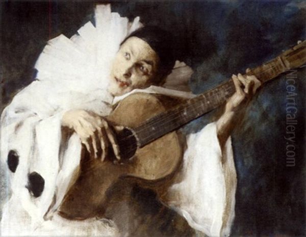 Pierrot Oil Painting by Francesco Mancini