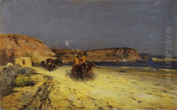 Strada Di Pozzuoli, 1894 Oil Painting by Francesco Mancini