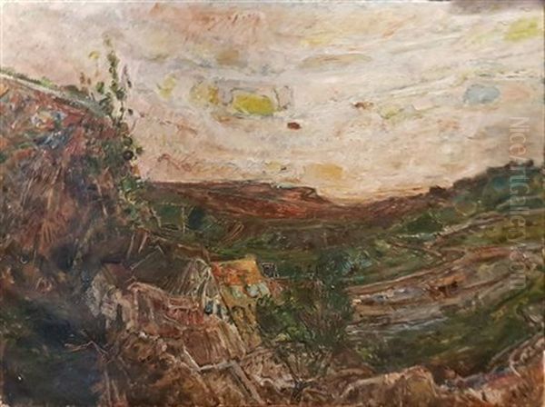 Landscape Of Nahal Amud River (upper Galilee) Oil Painting by Cyril Mandel