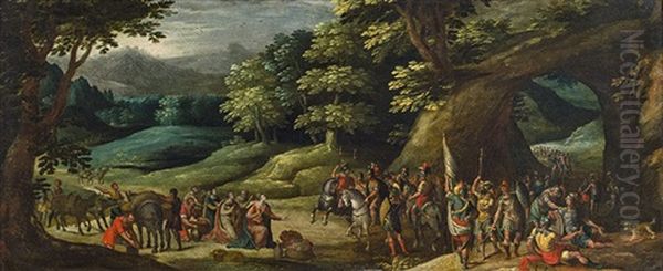 The Encounter Of David And Abigail Oil Painting by Karel van Mander the Elder