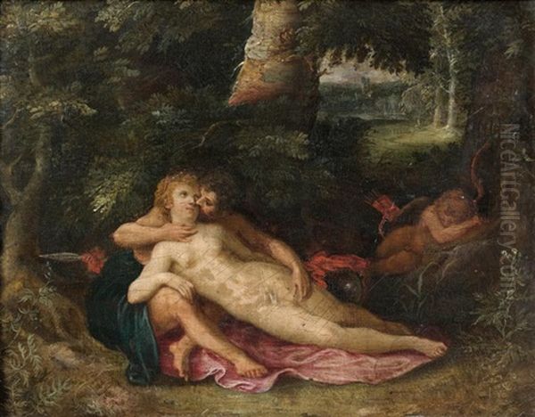 Venus Et Adonis Oil Painting by Karel van Mander the Elder