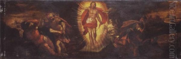 La Resurrection Oil Painting by Karel van Mander the Elder