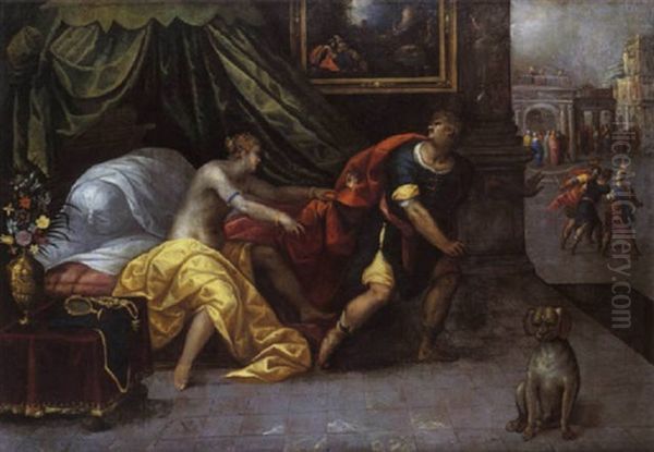 Joseph Et La Femme De Putiphar Oil Painting by Karel van Mander the Elder