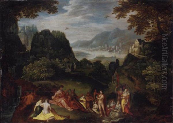 The Contest Between Apollo And Marsyas Oil Painting by Karel van Mander the Elder