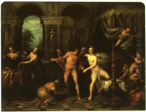 Mars And Venus Oil Painting by Karel van Mander the Elder