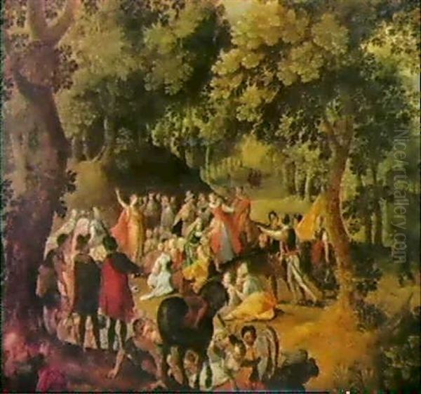 St. John Preaching To The Multitude Oil Painting by Karel van Mander the Elder