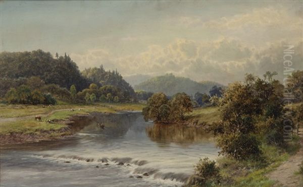 On The Severn Oil Painting by William Henry Mander