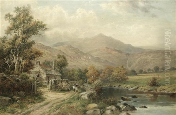 On The Upper Conway' Oil Painting by William Henry Mander