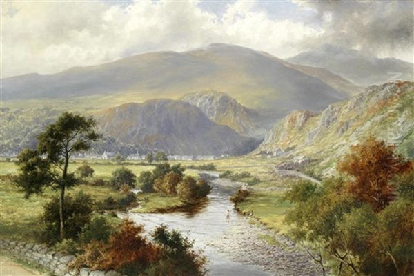 Beddgelert From The Road To Aberglaslyn Oil Painting by William Henry Mander