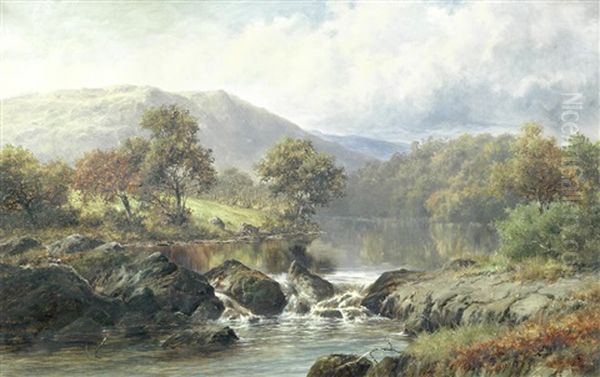 Still Pool On The Llugwy, Near Bettws-y-coed, Wales Oil Painting by William Henry Mander