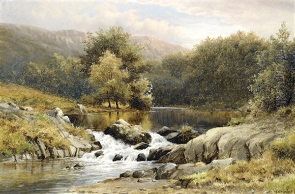 On The Llugwy'; 'on The Wye, Early Morning' Oil Painting by William Henry Mander